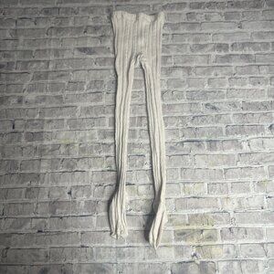 EUC CrewCuts White Textured Tights Size M/L